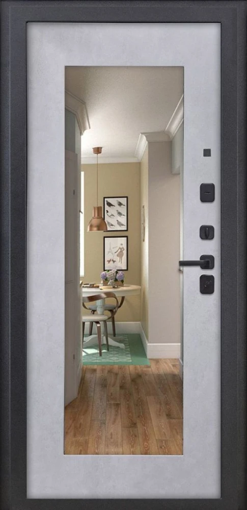 Входная дверь ДвериПРО Д-68 ФЛЗ-603 Бетон снежный DPRO204783 внутренняя сторона