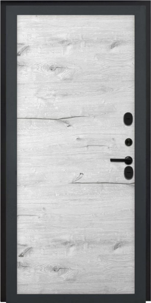 Входная дверь ДвериПРО L-Термо серебро Без фрезеровки Дуб арктик горизонт DPRO196718 внутренняя сторона