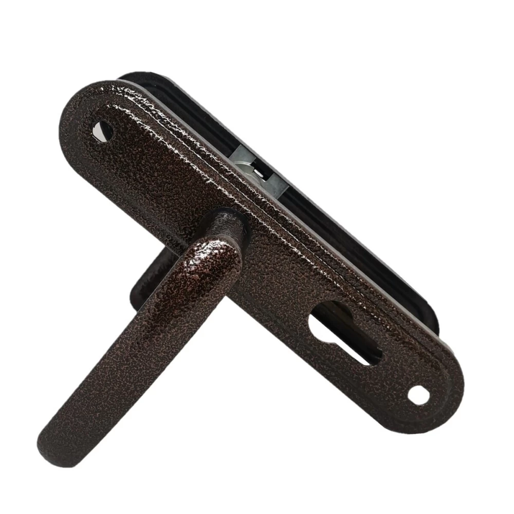 Фото Ручка дверная на планке РФ1-55.08 (медь антик)