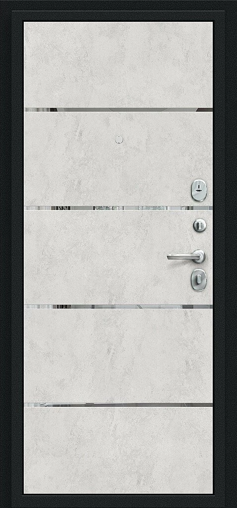 Фото Входная дверь Лайн Букле черное/Look Art BR4635 внутренняя сторона