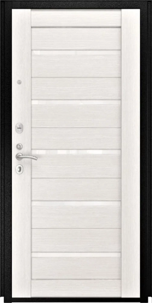 Входная дверь ДвериПРО L Термо СБ-1 (лак. белое, 16мм, беленый дуб) DPRO196031 внутренняя сторона