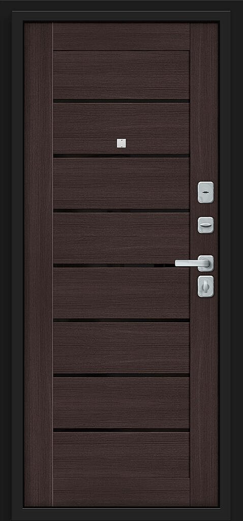 Фото Входная дверь Прайм/BChrome Almon/Wenge Melinga BR6167 внутренняя сторона