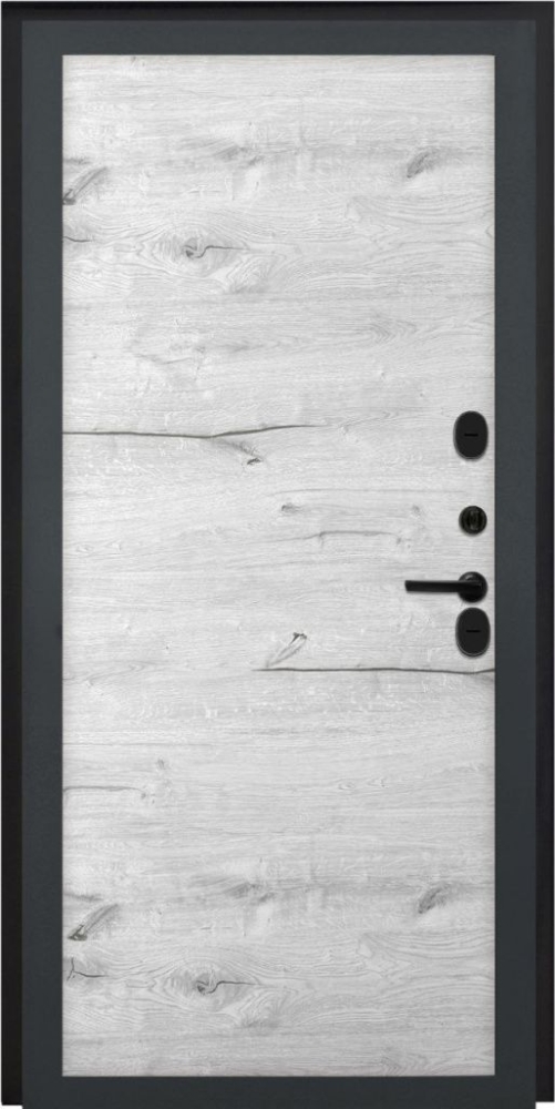 Входная дверь ДвериПРО L-Термо серебро Без фрезеровки Дуб арктик горизонт DPRO195660 внутренняя сторона