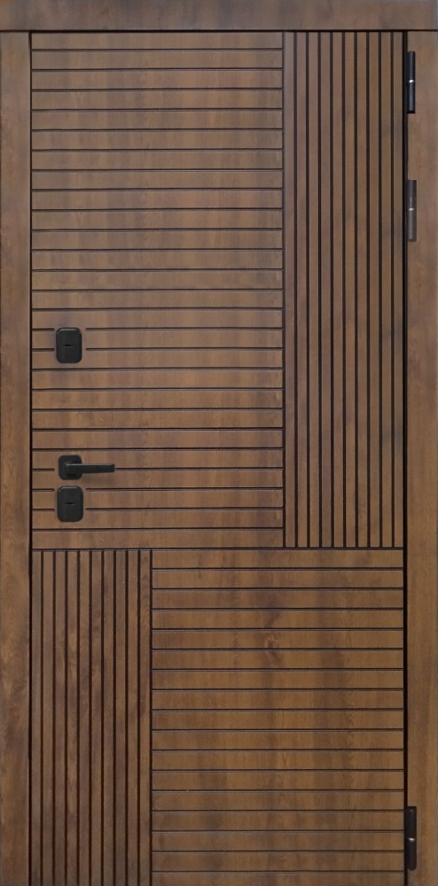 Входная дверь ДвериПРО Авеста ФЛ-701 (10мм, дуб шоколад) DPRO195502 внешняя сторона