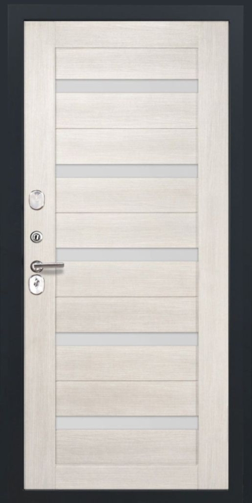 Входная дверь ДвериПРО L-3b СБ-1 (ст. белое, 16мм, беленый дуб) DPRO196853 внутренняя сторона
