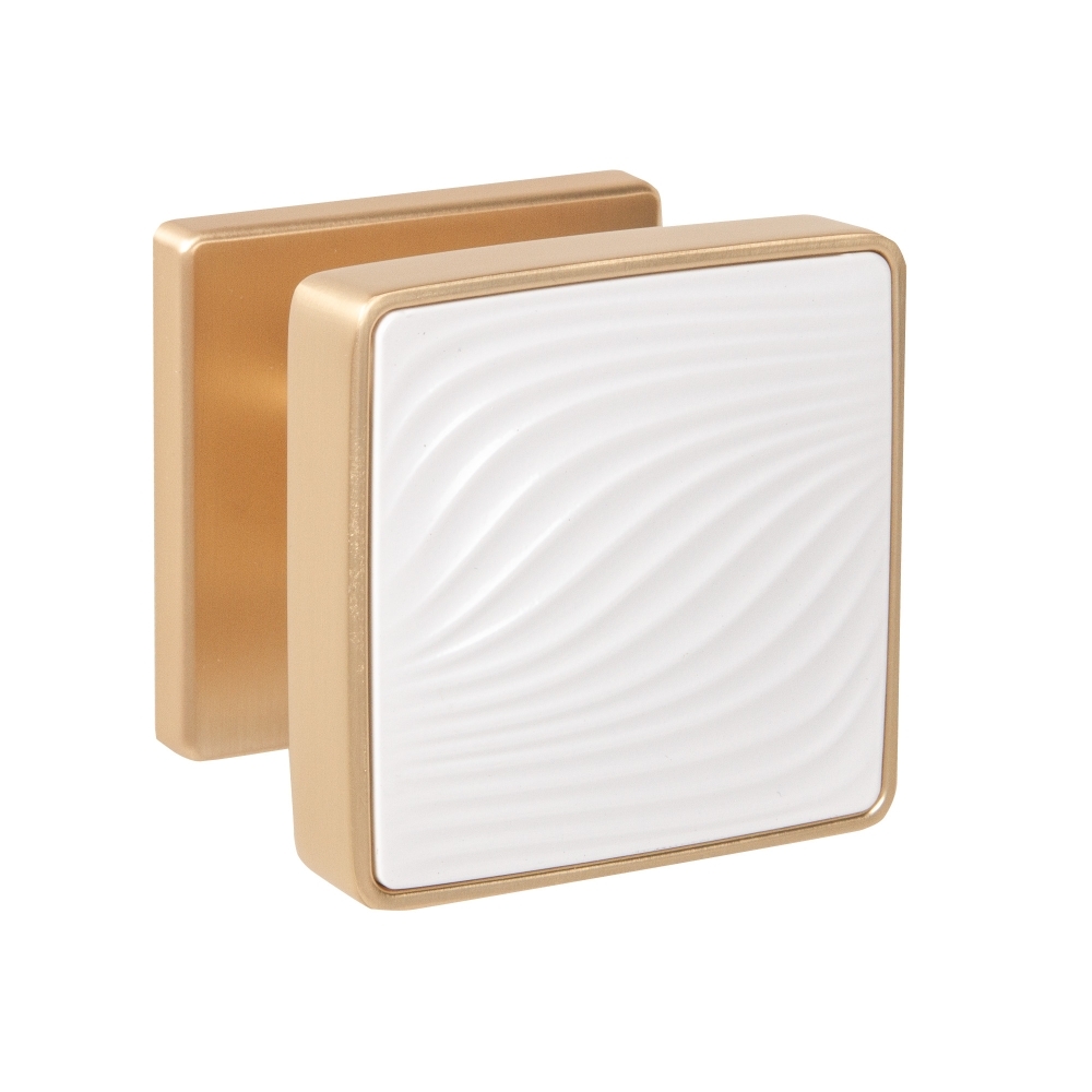 Фото Ручка раздельная K.EST.Q52.GIPNOZ SSG/WH-39 сатинированное золото/белый