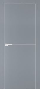 Межкомнатная дверь PX-19 AL кромка с 4-х ст. Серый матовый